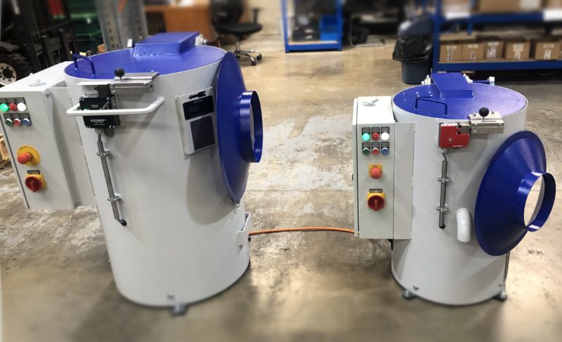 manual centrifuge swarf spinners customer installation - two spinners of different capacities one for spinning parts and one for spinning swarf
